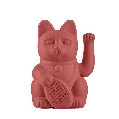 DONKEY Winkekatze Berry Red - Lucky Cat, Maneki Neko | | Symbol für Liebe & Glück | Modernes Deko-Highlight von DONKEY