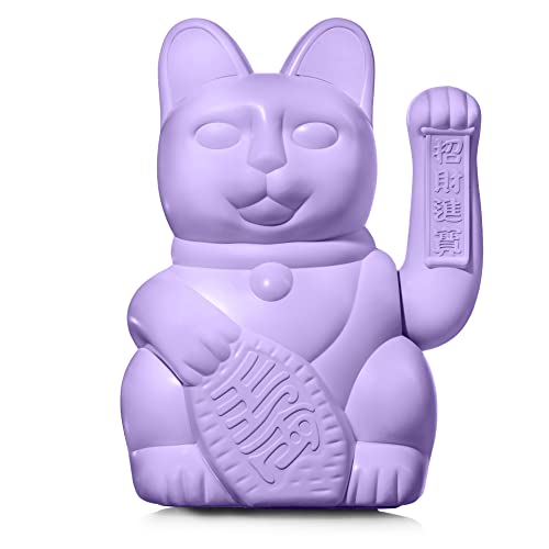 Lucky Cat Large | Lilac - große, lila Winkekatze | Deko Katze im japanischen Maneki Neko Design 30 cm hoch von DONKEY