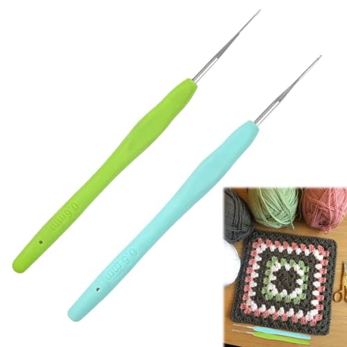2 Stück Häkelnadel Set,Häkelnadeln,Crochet Hook Set,Kleine Größen Häkelnadel,Ultrafeine Häkelnadelset Kleine Größen Häkelnadel Häkeln Ideal Für Spitze Und Dünnes Garn Mini Häkelnadel Set von DONOONIS