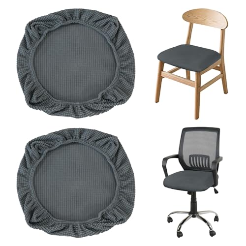 DONOONIS 2 Stück Sitzbezug Stuhl,Bürostuhl Bezug,Stuhlbezug Sitzfläche,Stuhlhussen Sitzfläche,Stilvolle Esszimmerstuhl Sitzbezüge,Waschbar Drehstuhl Hussen Stuhl Sitzbezug Sitzschutz für Stühle von DONOONIS