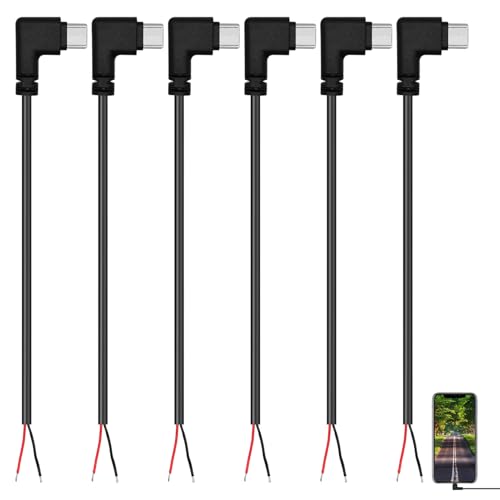 DONOONIS 6 Stücke USB C Stecker Kabel 90 Grad,Usb C Kabel Stecker von DONOONIS