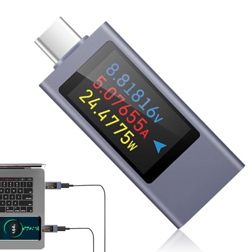 USB C Tester Messgerät Voltmeter 4-30V 0-12A Typ-C PD Multimeter USB Messgerät Strommessgerät Anzeige Spannung und Strom Tester USB kabeltester Power Meter Kapazität Spannungsprüfer Strommesser von DONOONIS