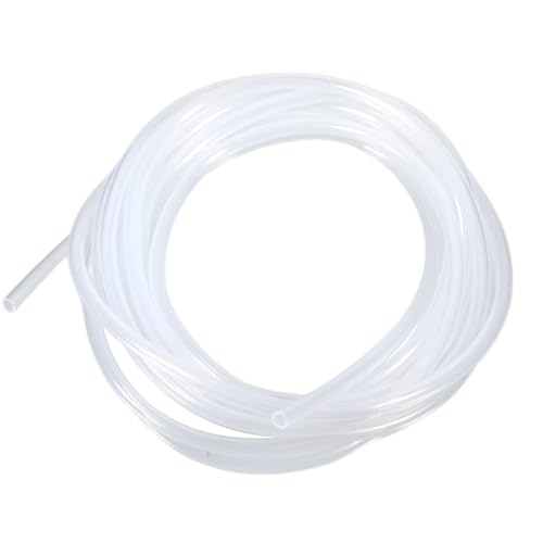 Silikonschlauch Lebensmittelecht, Transparent Silikonschlauch 6mm x 4mm 5 Meter Länge, Flexibler Trinkschlauch, Haushalts-Abflussschlauch, Flexibler Schlauch Transparent für Pumpenförderung von DONQTWAY
