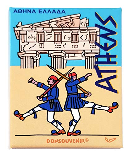 Athen Magnet. Modell: SINTAGMA UND Parthenon. Athen KÜHLSCHRANKMAGNET von DONSOUVENIR