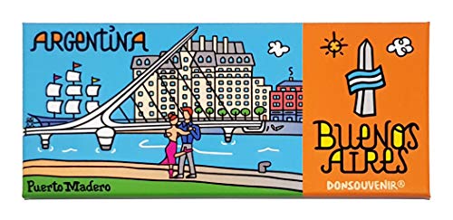 Buenos Aires KÜHLSCHRANKMAGNET. Modell: Madero Hafen. Souvenir VON ARGENTINIEN von DONSOUVENIR