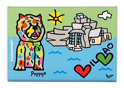 Magnet Puppy Bilbao. Modell: Bilbao Herzen von DONSOUVENIR