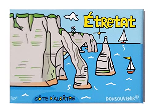 Etretat KÜHLSCHRANKMAGNET. Modell: Normandie Frankreich von DONSOUVENIR