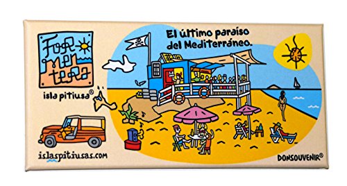 Formentera KÜHLSCHRANKMAGNET. Modell Magnet: Strand BAR - CHIRINGUITO von DONSOUVENIR