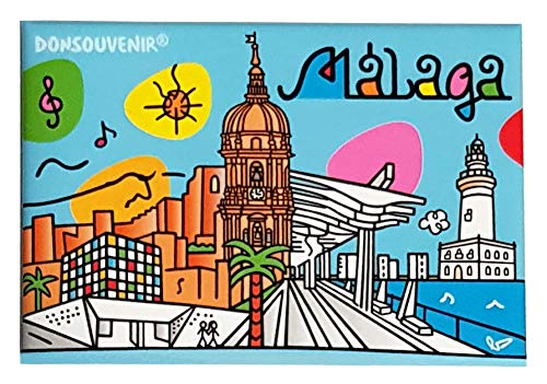 Malaga KÜHLSCHRANKMAGNET. Modell: DENKMÄLER UND ERBE. Souvenir VON Spanien von DONSOUVENIR