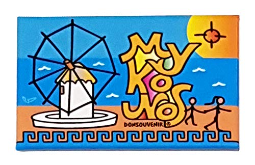 Mykonos KÜHLSCHRANKMAGNET GRIECHENLAND. Modell: Mykonos Insel der Ägäien von DONSOUVENIR