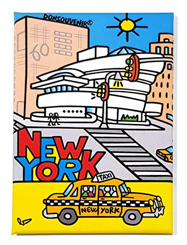 New York Magnet. Modell: Museum UND Taxi. NY KÜHLSCHRANKMAGNET von DONSOUVENIR