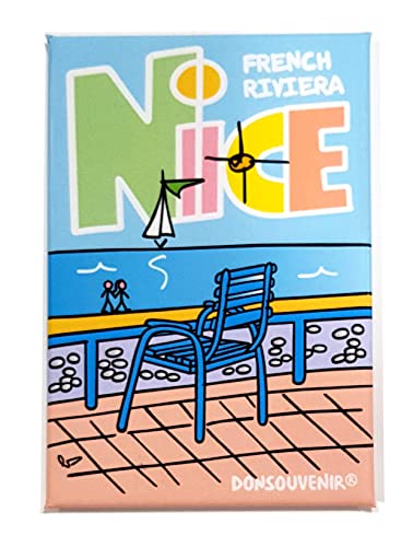 Nizza IMAN Souvenir. Magnet Modell: Stuhl AM Meer von DONSOUVENIR