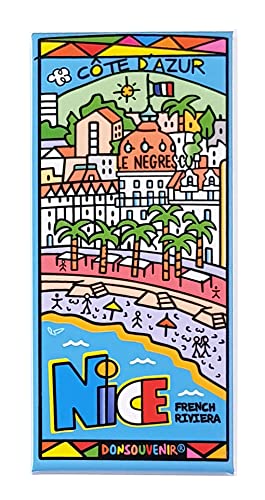 Nizza KÜHLSCHRANKMAGNET Frankreich. Modell Big: Promenade - Spaziergang AM Meer von DONSOUVENIR
