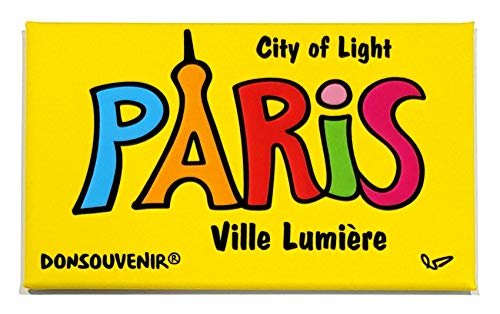 Paris Magnet. Modell: Paris Stadt des LICHTS - Logo. KÜHLSCHRANKMAGNET von DONSOUVENIR