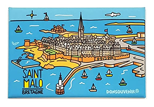 Saint-MALO KÜHLSCHRANKMAGNET Frankreich. Modell: Stadt DER KORSARIA. Souvenir VON Bretagne. von DONSOUVENIR