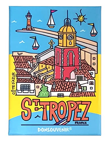 Saint-Tropez KÜHLSCHRANKMAGNET. Modell: CÔTE D'AZUR - Frankreich von DONSOUVENIR