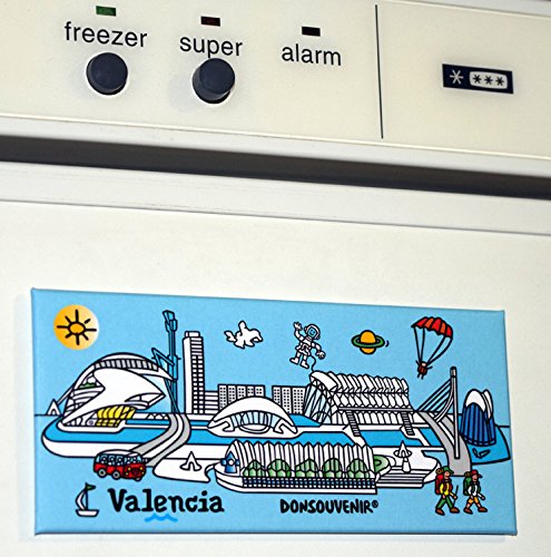 Valencia Magnet. Modell: Stadt der Künste und Wissenschaften. KÜHLSCHRANKMAGNET Souvenir von DONSOUVENIR