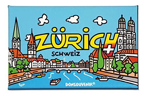 ZÜRICH KÜHLSCHRANKMAGNET. Magnet ZÜRICH Schweiz von DONSOUVENIR