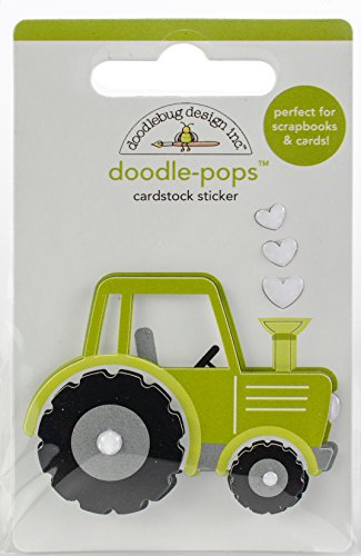 DOODLEBUG DESIGN INC. 369178 Doodle-POPS 3D STCKR, Trusty Traktor, Einheitsgröße von Doodlebug