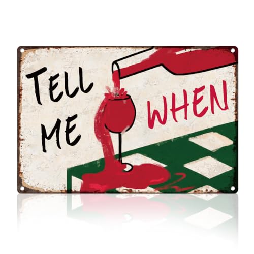 DOODLREAM Lustiges Blechschild Bar Pour Red Wine Retro Metall Wanddekoration 20 x 30 cm Tell Me When Vintage Wandkunst Poster für Zuhause Kaffee Café Zimmer Bar Männerhöhle Kneipendekor Geschenk DOODLREAM Lustiges Blechschild Bar Pour Red Wine Retro Metall Wanddekoration 20 x 30 cm Tell Me When Vintage Wandkunst Poster für Zuhause Kaffee Café Zimmer Bar Männerhöhle Kneipendekor Geschenk von DOODLREAM