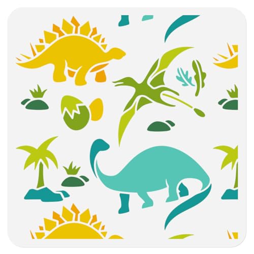 Dinosaurier Allover Schablone Zum Malen 30 x 30cm Wiederverwendbare Dinosaurier Schablone Aus Kunststoff Zum Malen Auf Wänden Holz Möbeln Stoffen Und Leinwand DIY Bastelschablone Dinosaurier Allover Schablone Zum Malen 30 x 30cm Wiederverwendbare Dinosaurier Schablone Aus Kunststoff Zum Malen Auf Wänden Holz Möbeln Stoffen Und Leinwand DIY Bastelschablone von DOODLREAM