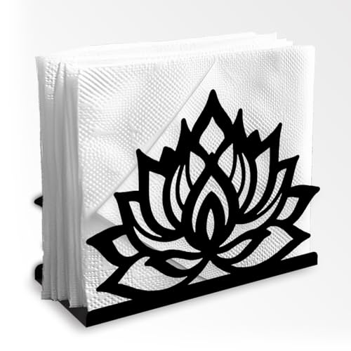Doodlream Dekorativer Serviettenhalter Aus Schwarzem Metall Mit Lotusblume Für Den Tisch Serviettenhalter In Blumenform Für Zuhause Küche Restaurant Picknick Party Kaffeebar Esszimmer Doodlream Dekorativer Serviettenhalter Aus Schwarzem Metall Mit Lotusblume Für Den Tisch Serviettenhalter In Blumenform Für Zuhause Küche Restaurant Picknick Party Kaffeebar Esszimmer von DOODLREAM
