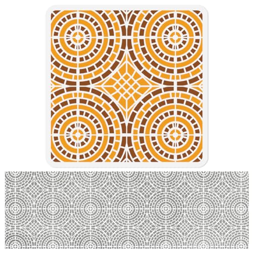 Doodlream Nahtlose Mosaik Schablone Zum Bemalen von Bodenfliesen Textur Schablone Zeichenvorlage Halbkreisförmige DIY Bastel Malvorlage Für Wand Und Heimdekoration Holzbrennkarte Tagebuch Leinwand Doodlream Nahtlose Mosaik Schablone Zum Bemalen von Bodenfliesen Textur Schablone Zeichenvorlage Halbkreisförmige DIY Bastel Malvorlage Für Wand Und Heimdekoration Holzbrennkarte Tagebuch Leinwand von DOODLREAM
