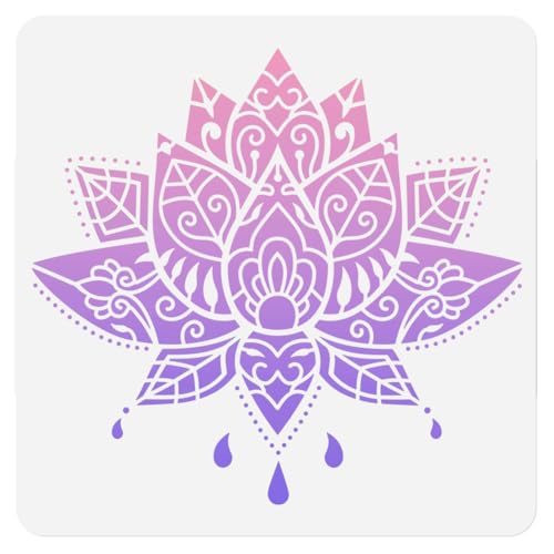 Wandschablonenvorlage Mit Lotusblumen Mandala 30 x 30cm Wiederverwendbare Lotus Schablone Zum Malen Auf Holz Wänden Böden Stoffen Und Möbeln Lotus DIY Home Decor Craft Schablone Wandschablonenvorlage Mit Lotusblumen Mandala 30 x 30cm Wiederverwendbare Lotus Schablone Zum Malen Auf Holz Wänden Böden Stoffen Und Möbeln Lotus DIY Home Decor Craft Schablone von DOODLREAM
