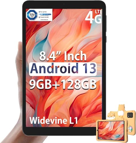 DOOGEE Kinder-Tablet Android 13, T20MINI Kid 8,4 Zoll, 9(4+5GB)+128GB/TF 1TB/5060mAh Tablet 13MP/5GWIFI Bildungs-Tablet/4G LTE/Kindersicherung/Eva-Hülle von DOOGEE