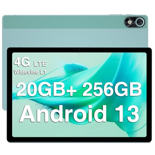 DOOGEE T10 Plus Tablet 10.5 Zoll, 20GB RAM+ 256GB ROM(1TB TF) Android Tablet 2K 1920 * 1200 Octa-Core,8250mAh Akku, 13MP+8MP Kamera, Tablet PC 4G LTE/5G WiFi/Widevine L1/GPS/mit Hülle 2024 von DOOGEE