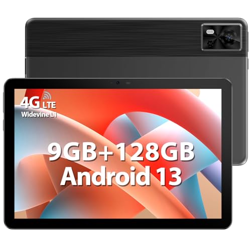 DOOGEE T10E Tablet 10 Zoll Android 13 Tablet PC (2024), 9GB RAM+128GB ROM(TF 1TB), 6580mAh,Tablet LTE, Octa-Core, 4G LTE Dual SIM Android Tablet / 5G WiFi/8MP+5MP/FM/OTG/GPS/Widevine L1 von DOOGEE