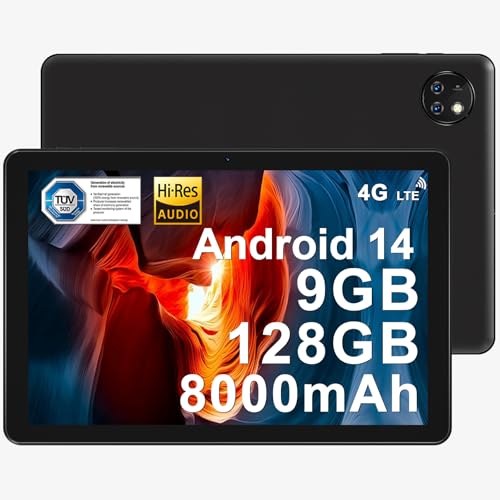DOOGEE T10W Android 14 Tablet 10 Zoll, 9GB RAM+128GB ROM(TF 1TB),Tablet LTE, 8000mAh, 4G LTE Dual SIM/OTG/TÜV SÜD/GPS//Widevine L1/5MP Kamera, Telefonanruf Funktionalität Tablet von DOOGEE