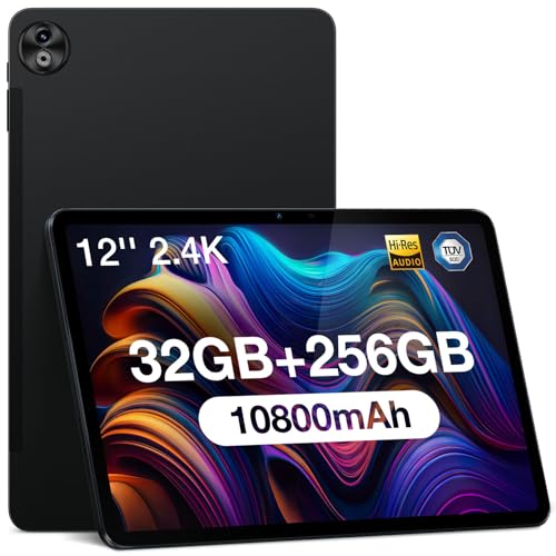 DOOGEE T20 Ultra Tablet 12 Zoll 32GB RAM 256GB ROM(2TB TF) Helio G99 Octa-Core Android 14, 10800mAh, 2.4K Display, 16MP+8MP Dual SIM, 4G LTE /5G WiFi/GMS/GPS/Widevine L1 Schwarz von DOOGEE