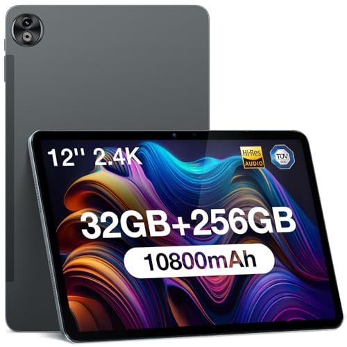 DOOGEE T20 Ultra Tablet 12 Zoll 32GB RAM 256GB ROM(2TB TF) Helio G99 Octa-Core Android Gaming Tablet, 10800mAh, 2.4K Display, 16MP+8MP Dual SIM, 4G LTE /5G WiFi/GMS/GPS/Widevine L1 Grau von DOOGEE