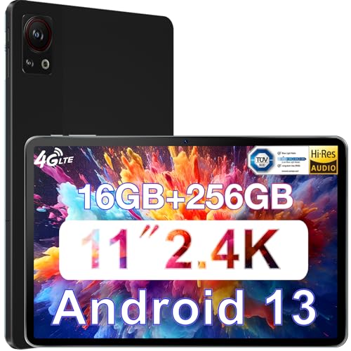 DOOGEE T30S Tablet 11 Zoll, 16GB RAM+256GB ROM (1TB TF) Android Tablet, 8580mAh Akku Octa-core 2,4K Display, 13MP+8MP, 4G LTE Dual SIM Gaming Tablets, Hi-Res Speakers/5G WiFi/OTG/GPS/Widevine L1 von DOOGEE