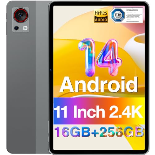 DOOGEE T30S Tablet 11 Zoll, Android 14 Tablet 16GB RAM+256GB ROM (1TB TF) Tablet, 8580mAh Akku Octa-core 2,4K Display Android Tablet, 13MP+8MP, 4G LTE Dual SIM/Hi-Res Speakers/5G WiFi/OTG/Widevine L1 von DOOGEE