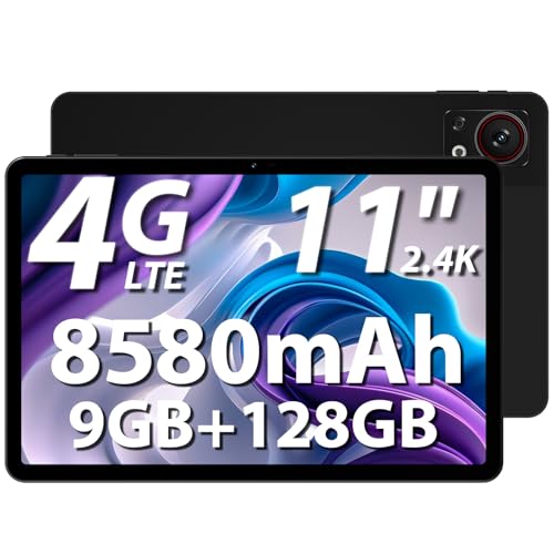 DOOGEE T30SE Tablet 11 Zoll 9GB RAM +128GB ROM(2TB TF) 2.4K IPS Großes Display Android Tablet mit SIM Card Slot, 8580mAh Akku Dual 4G LTE 5G WiFi, 13MP+5MP Kamera, Octa-Core, OTG/Widevine L1/ Face ID von DOOGEE