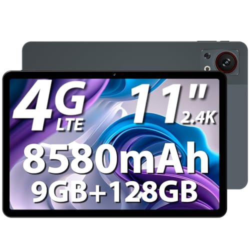 DOOGEE T30SE Tablet 11 Zoll 9GB RAM +128GB ROM(2TB TF) 2.4K IPS Großes Display Android Tablet mit SIM Card Slot, 8580mAh Akku Dual 4G LTE 5G WiFi, 13MP+5MP Kamera, Octa-Core, OTG/Widevine L1/ Face ID von DOOGEE