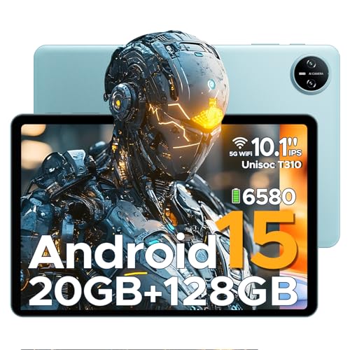 DOOGEE Tab A9 Pro Android 15 Tablet 10 Zoll, 20GB RAM+128GB ROM(2TB TF) Android Tablet, 10,1" HD IPS Display Gaming Tablet, 6580mAh, Unisoc T310, 8MP AI Camera, 5 WiFi/GMS/Face ID/BT 5.0/3,5mm Jack von DOOGEE