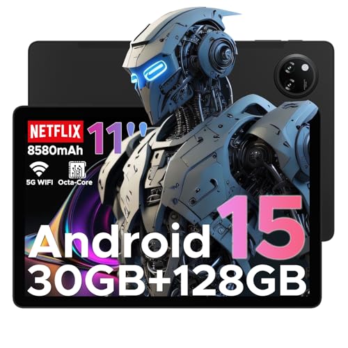 DOOGEE Tab A9 Pro+ Android 15 Tablet 11 Zoll 30GB RAM +128GB ROM (2TB TF) Unisoc T7200 Octa-Core Tablets PC, 8580mAh Gaming Tablet Android,13MP+5MP/WiFi 5/WidevineL1/ Netflix 1080p /GPS/Face ID/OTG von DOOGEE