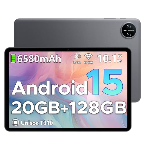 DOOGEE Tab A9 Pro Tablet 10 Zoll, 20GB RAM+128GB ROM(2TB TF) Tablet, 10,1" HD IPS Display Tablets Android 15, 6580mAh, Unisoc T310, 8MP+5MP AI Camera, 5 WiFi/GMS/Face ID/BT 5.0/3,5mm Jack von DOOGEE