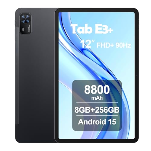 DOOGEE Tab E3+ Tablet Android 15, 12" IPS FHD+ 90Hz, 8GB RAM+256GB ROM/2TB, 8800mAh, 13+5MP Kamera, Octa-Core 6nm, Dual SIM Card Slot 4G LTE, 4 Lautsprecher, GPS, Gemini AI, 2025, Schwarz DOOGEE Tab E3+ Tablet Android 15, 12" IPS FHD+ 90Hz, 8GB RAM+256GB ROM/2TB, 8800mAh, 13+5MP Kamera, Octa-Core 6nm, Dual SIM Card Slot 4G LTE, 4 Lautsprecher, GPS, Gemini AI, 2025, Schwarz von DOOGEE