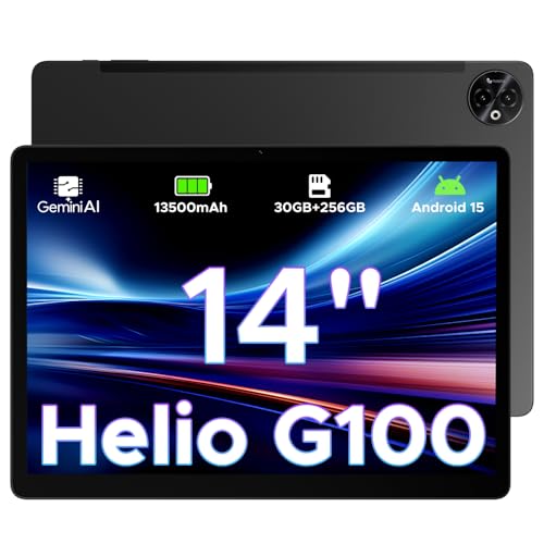 DOOGEE Tab E3Max Android 15 Tablet 14 Zoll 13500mAh Großer Akku MTK G100 Octa-Core 32GB RAM+256GB ROM (2TB TF) 2.1K (2160 * 1440) Display Gaming Tablet, 16MP+2MP+8MP 4G LTE/5G WLAN/GPS/GMS von DOOGEE