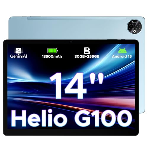 DOOGEE Tab E3Max Android 15 Tablet 14 Zoll 13500mAh Großer Akku MTK G100 Octa-Core 32GB RAM+256GB ROM (2TB TF) 2.1K (2160 * 1440) Display Gaming Tablet, 16MP+2MP+8MP 4G LTE/5G WLAN/GPS/GMS von DOOGEE