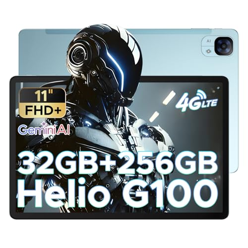 DOOGEE Tab E3 Tablet 11 Zoll, Helio G100 Octa Core 32GB RAM+256GB ROM 2TB, 90Hz FHD+ Gemini AI Tablets, Android 15 Tablet mit SIM Card Slot, Dual 4G SIM+5G WiFi, 8000mAh, 3,5mm Audio/GPS/Face ID/OTG von DOOGEE