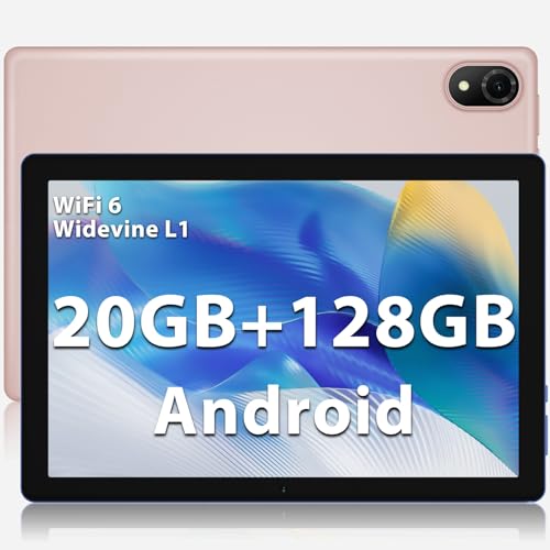 DOOGEE U10 PRO Tablet 10 Zoll Android 13 Tablet PC, 20 GB RAM 128 GB ROM (TF 1 TB), 5060 mAh Akku, Kinder Tablet HD, 8 MP Kamera, 3.5 mm Klinkenkopfhörer/BT 5.0/WiFi6/OTG,TÜV Eye Protection, Rosa von DOOGEE