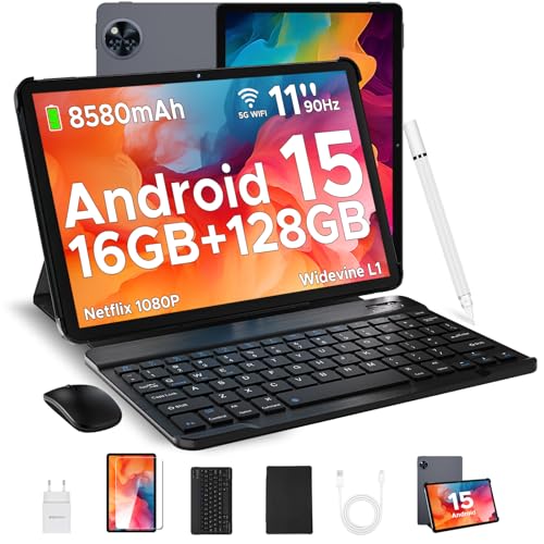 DOOGEE U11 2025 Neueste Android 15 Tablet mit Tastatur, 16GB RAM + 128GB ROM (2TB TF) Gaming Tablets 11 Zoll, 8580mAh | Widevine L1 | GPS | OTG, Tablet mit Stift, Maus, Tastatur, Hülle, Schutzfolie DOOGEE U11 2025 Neueste Android 15 Tablet mit Tastatur, 16GB RAM + 128GB ROM (2TB TF) Gaming Tablets 11 Zoll, 8580mAh | Widevine L1 | GPS | OTG, Tablet mit Stift, Maus, Tastatur, Hülle, Schutzfolie von DOOGEE