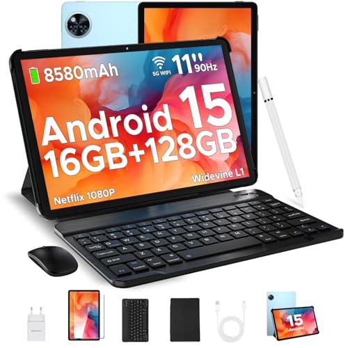 DOOGEE U11 2025 Neueste Android 15 Tablet mit Tastatur, 16GB RAM + 128GB ROM (2TB TF) Gaming Tablets 11 Zoll, 8580mAh | Widevine L1 | GPS | OTG, Tablet mit Stift, Maus, Tastatur, Hülle, Schutzfolie DOOGEE U11 2025 Neueste Android 15 Tablet mit Tastatur, 16GB RAM + 128GB ROM (2TB TF) Gaming Tablets 11 Zoll, 8580mAh | Widevine L1 | GPS | OTG, Tablet mit Stift, Maus, Tastatur, Hülle, Schutzfolie von DOOGEE