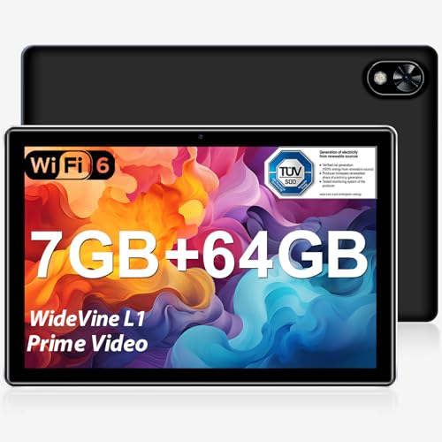 DOOGEE U9 2025 Neueste Tablet 10 Zoll 64GB ROM (1TB TF) + 7GB RAM WiFi 6 Kinder Tablet Android 5060mAh 1280 * 800 HD+ IPS/Dual Camera/Bluetooth 5.0/ Typ C/ 3.5mm Kopfhöreranschluss von DOOGEE