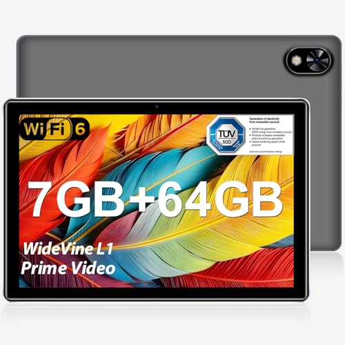 DOOGEE U9 Tablet 10 Zoll 7GB RAM+ 64GB ROM (1TB TF) WiFi 6 Kinder Tablet Android 13 5060mAh 1280 * 800 HD+ IPS/Dual Camera/TÜV Augenschutz/Bluetooth 5.0/OTG/Typ C/3.5mm Kopfhöreranschluss von DOOGEE